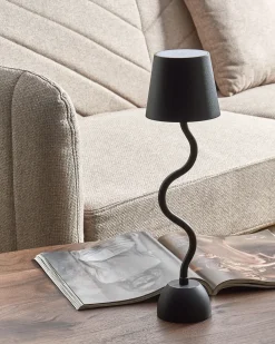 Trådløs LED-bordlampe VOUGA Med dæmpning Metal Sort