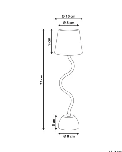 Trådløs LED-bordlampe VOUGA Med dæmpning Metal Beige