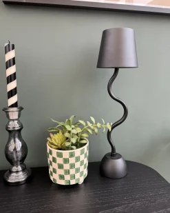 Trådløs LED-bordlampe VOUGA Med dæmpning Metal Beige