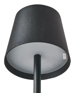 Trådløs LED gulvlampe GAVARRESA Med dæmpning Metal Sort