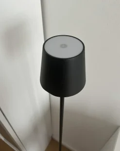 Trådløs LED gulvlampe GAVARRESA Med dæmpning Metal Sort
