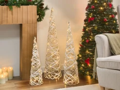 TUELSO Juletræ 60/80/100 cm Hvid/guld