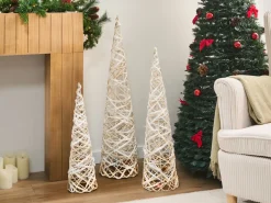 TUELSO Juletræ 60/80/100 cm Hvid/guld