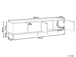 TV-bord ADELAIDE Hvid