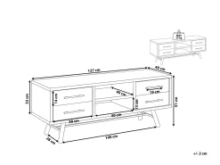 TV-bord ATLANTA Brun