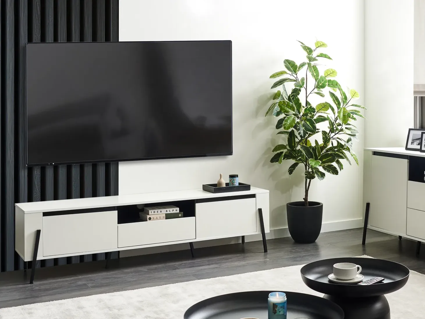 TV-bord BLACKPOOL Hvid