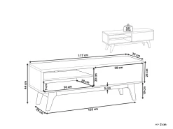 TV-bord BUFFALO Brun/hvid
