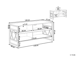 TV-bord CARLISLE Brungrå