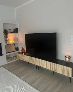 TV-bord DALCROSS Brun/sort