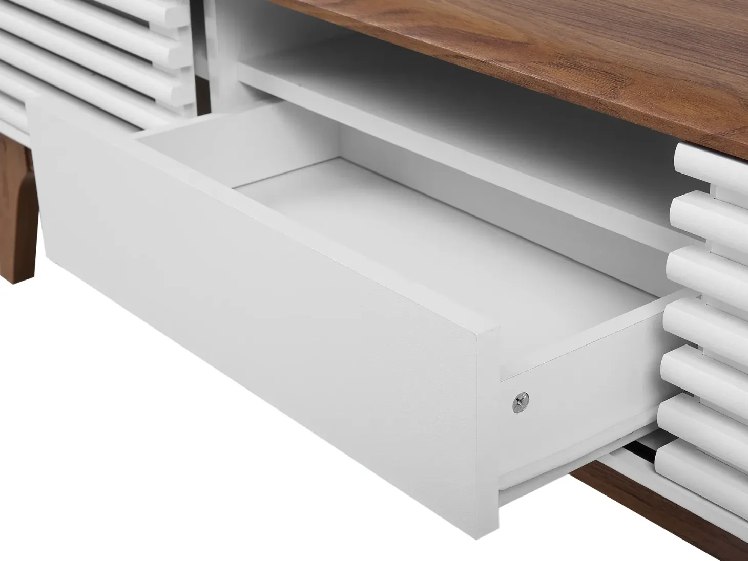 TV-bord DETROIT Brun/hvid