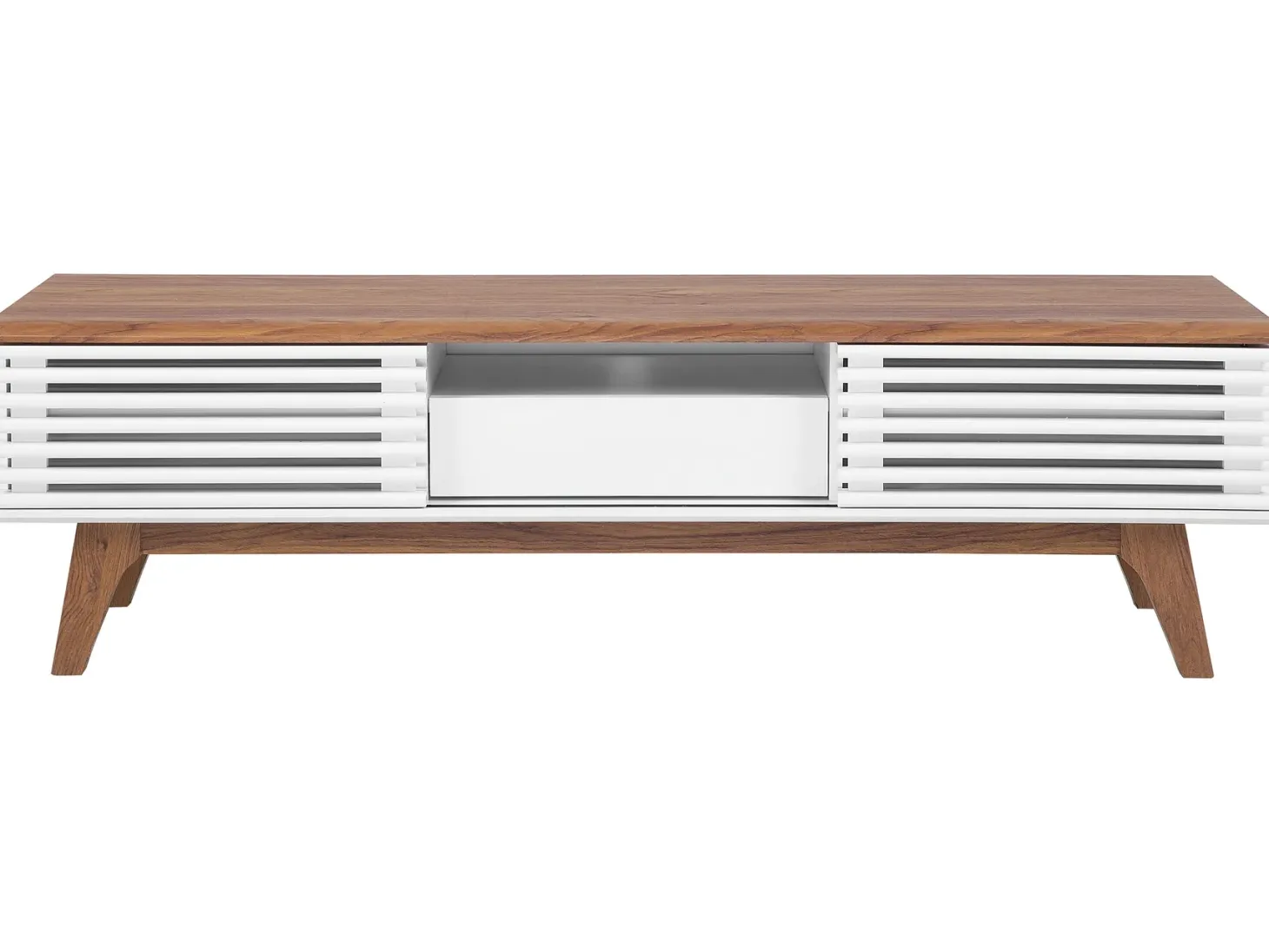 TV-bord DETROIT Brun/hvid