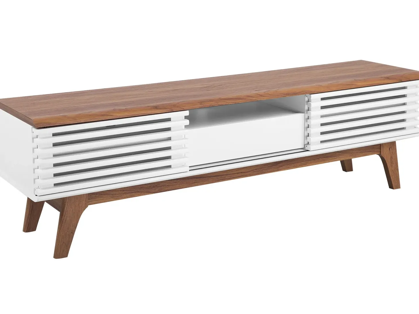 TV-bord DETROIT Brun/hvid