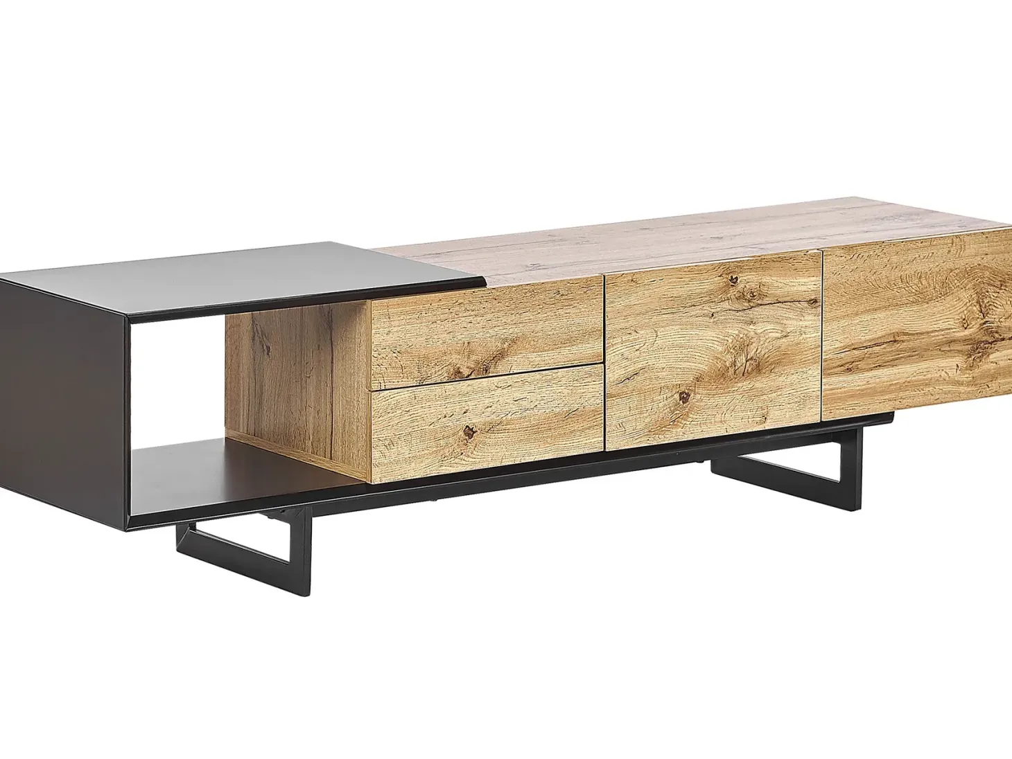 TV-bord FIORA Brun/sort
