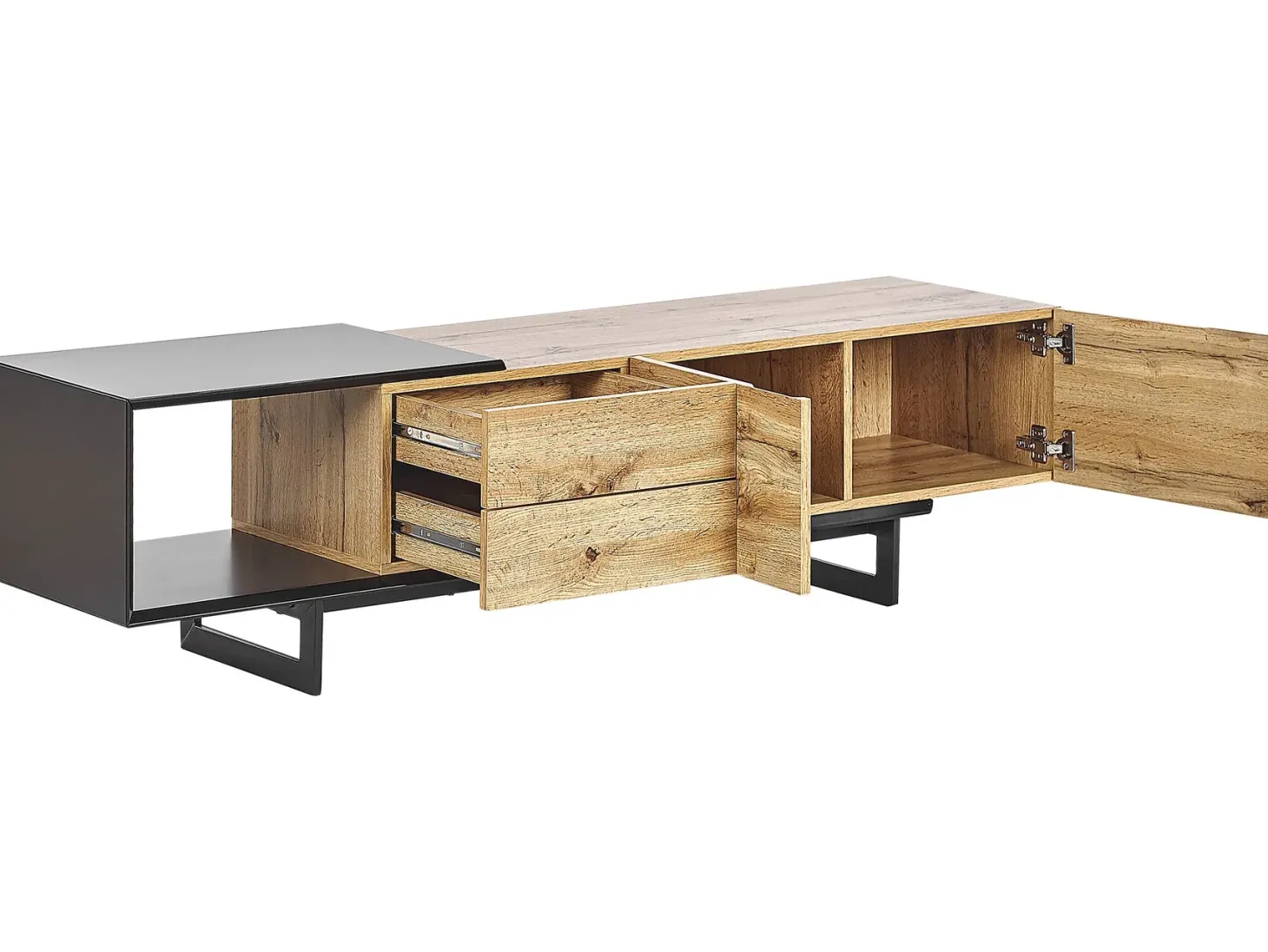 TV-bord FIORA Brun/sort