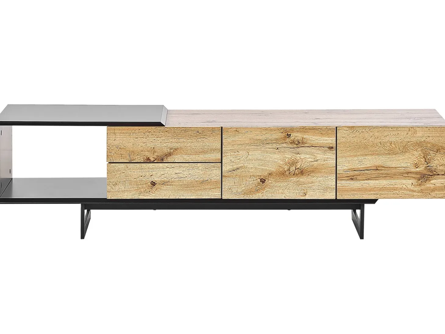 TV-bord FIORA Brun/sort