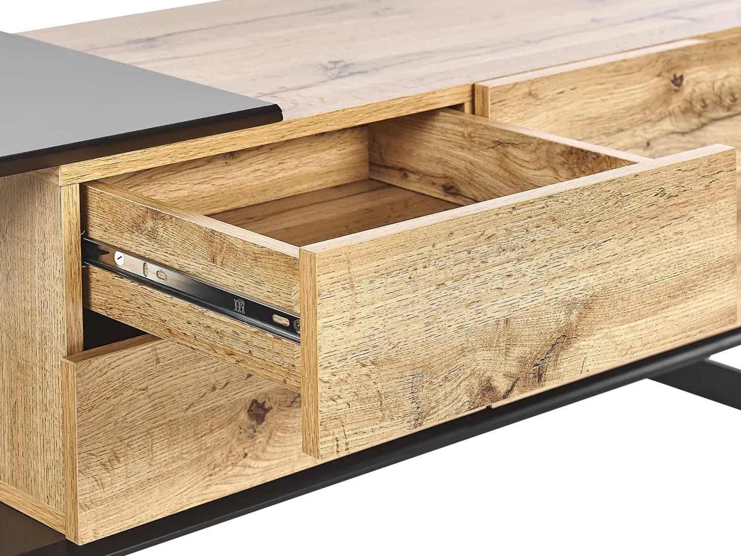 TV-bord FIORA Brun/sort