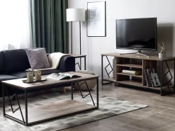 TV-bord FORRES Brun/sort