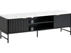TV-bord GLASTONBURY Marmor/sort