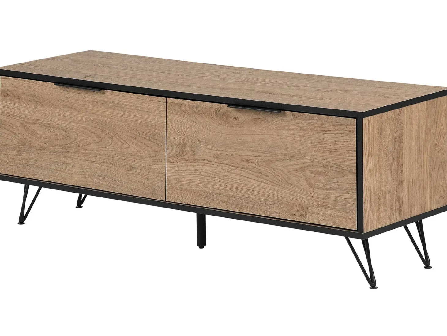 TV-bord HALSTON Brun/sort