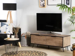 TV-bord HALSTON Brun/sort