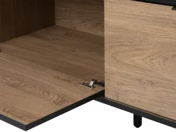 TV-bord HALSTON Brun/sort