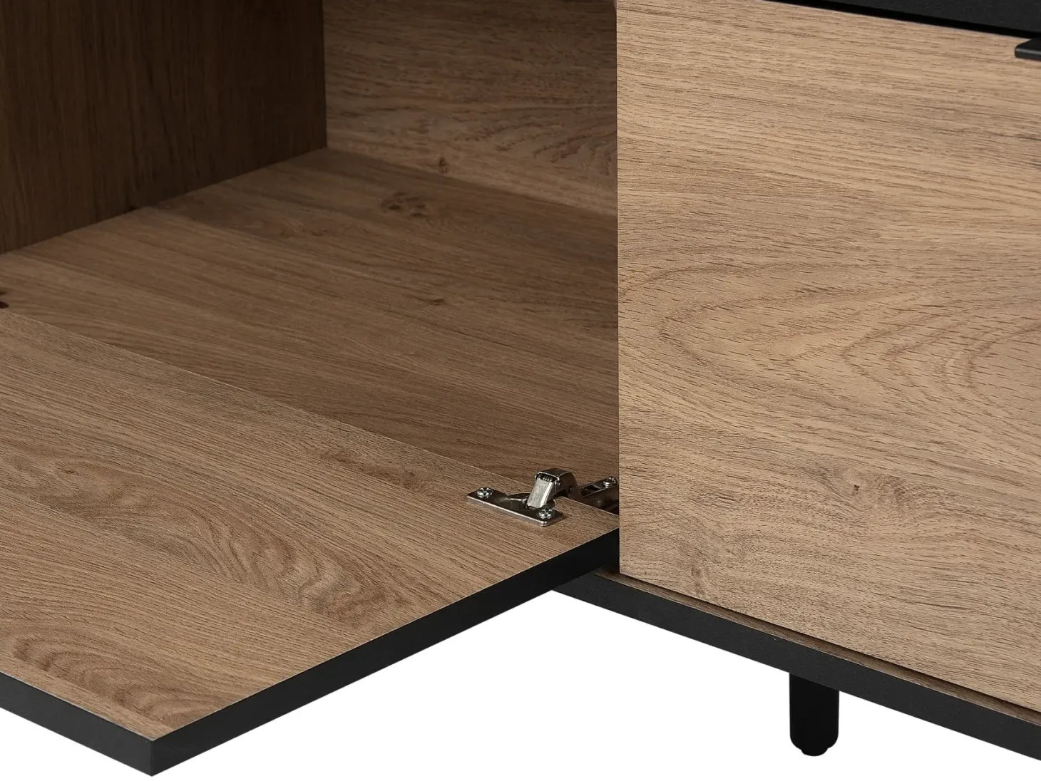 TV-bord HALSTON Brun/sort