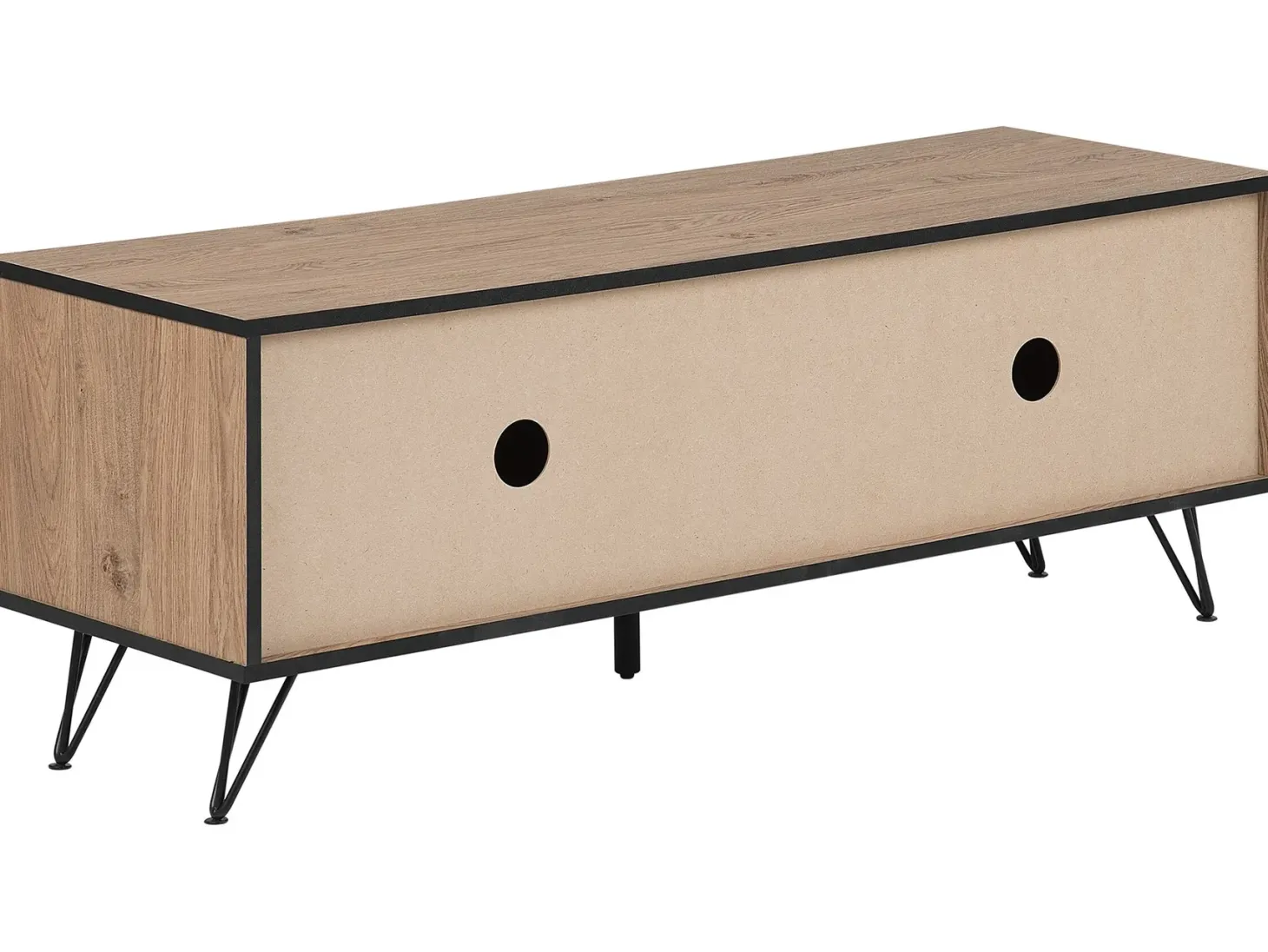 TV-bord HALSTON Brun/sort