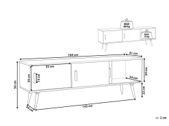 TV-bord INDIANA Hvid