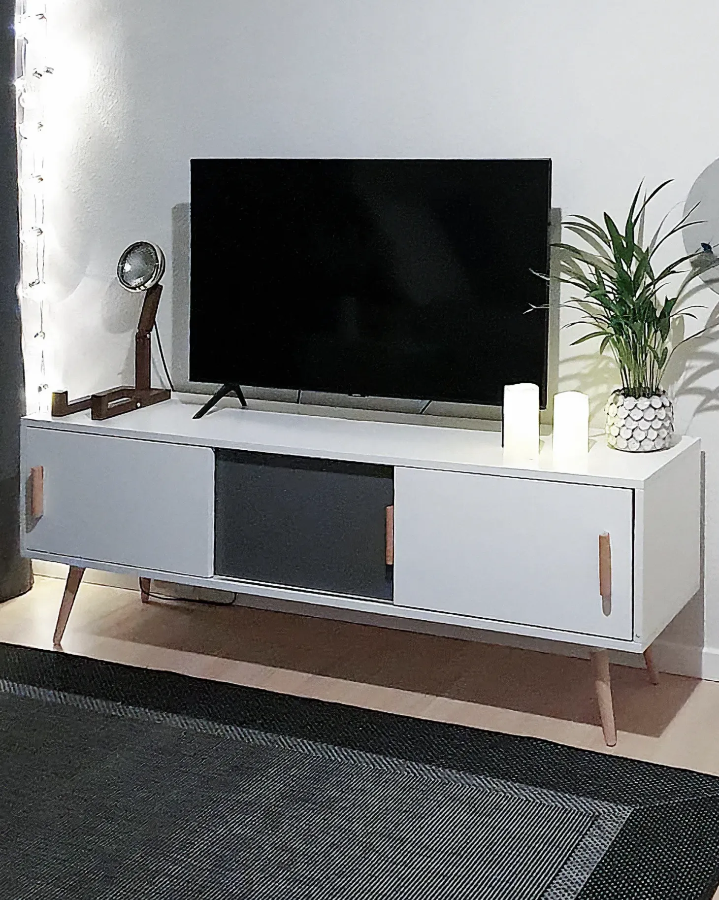 TV-bord INDIANA Hvid