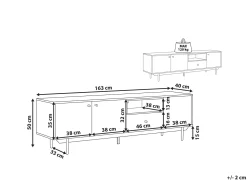 TV-bord ITACA Brun/hvid