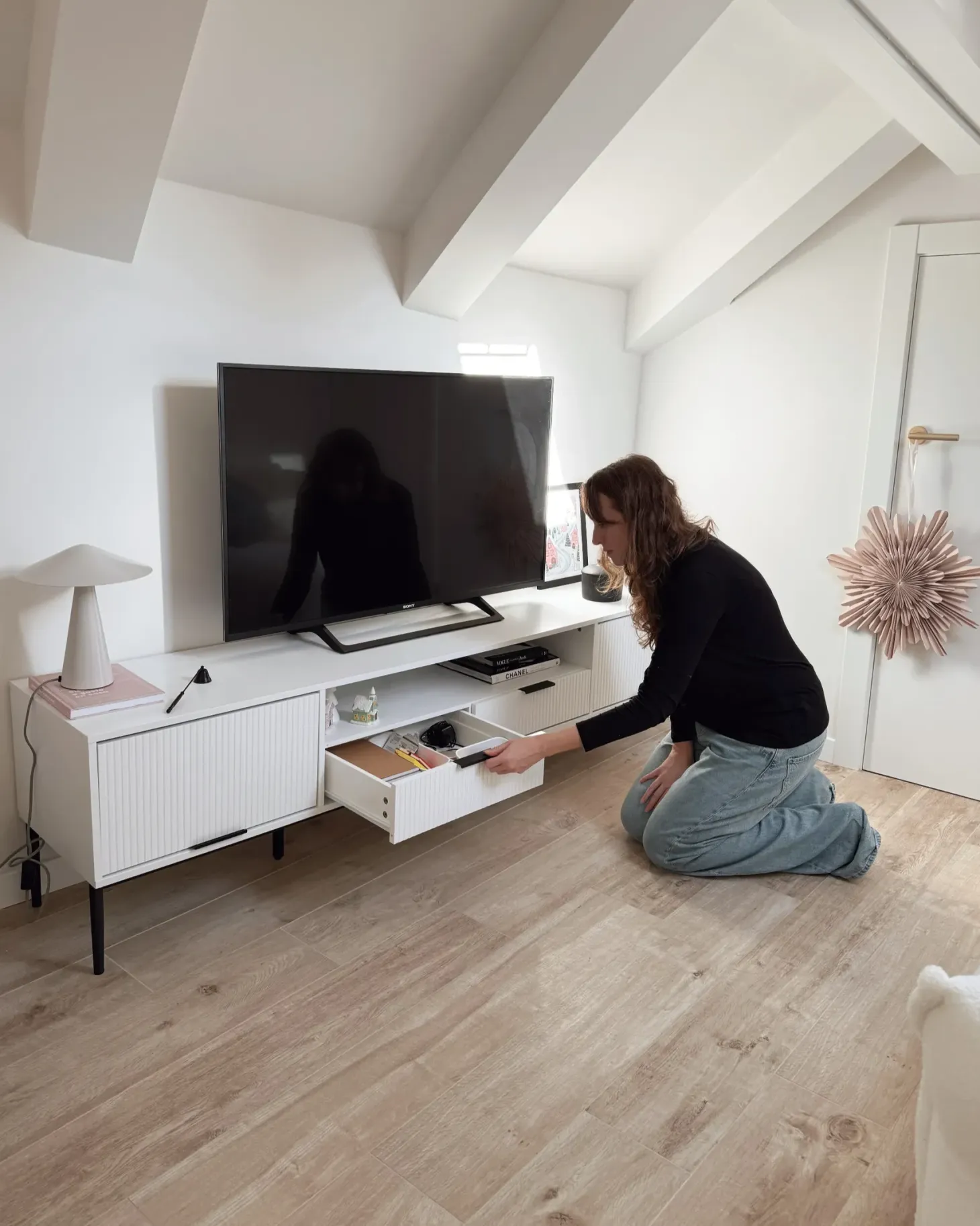 TV-bord LEDUC Hvid