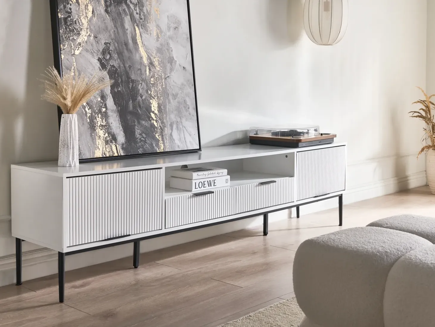 TV-bord LEDUC Hvid