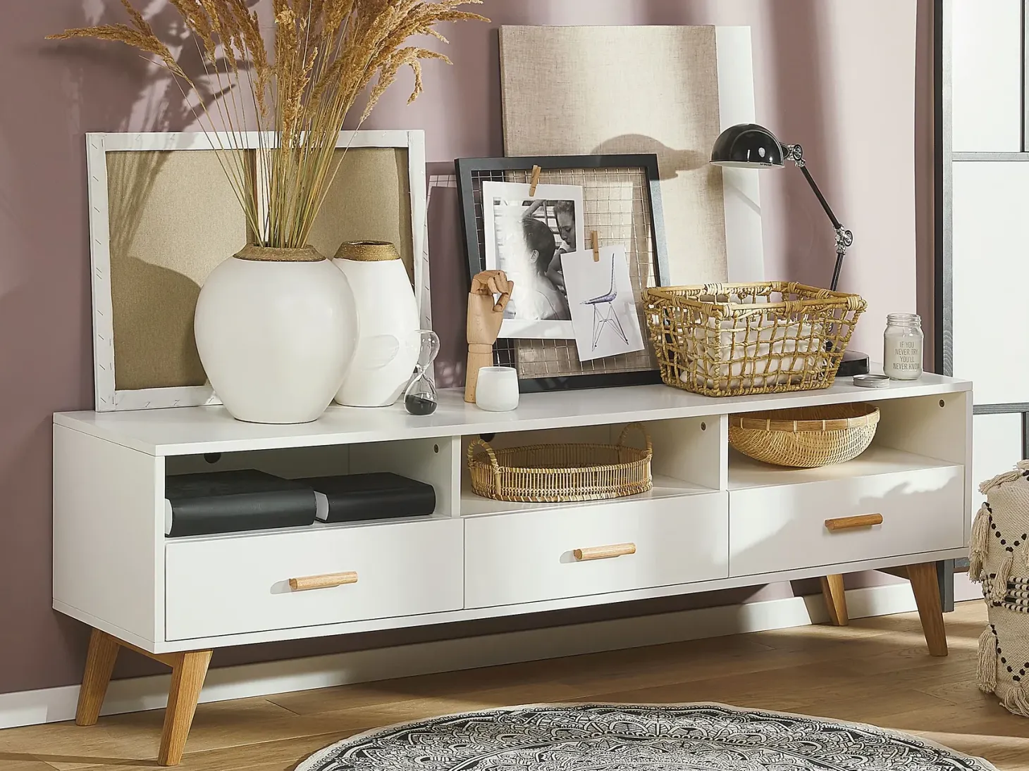 TV-bord LIBERTY Hvid