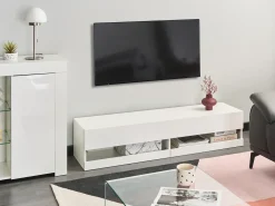 TV-bord med LED EDMONTON Hvid