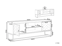 TV-bord NUEVA Lysebrun/hvid