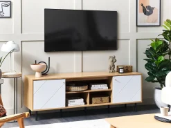 TV-bord PALMER Brun/hvid