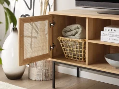 TV-bord PASCO Rattan Lysebrun