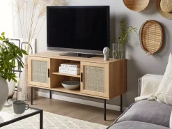 TV-bord PASCO Rattan Lysebrun