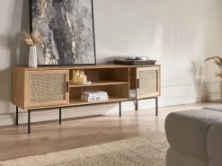 TV-bord PASCO Rattan Lysebrun