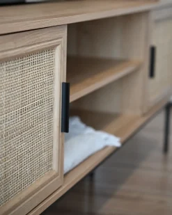 TV-bord PASCO Rattan Lysebrun