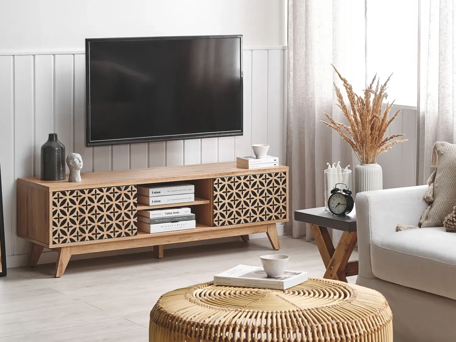 TV-bord PRESCOT Lysebrun