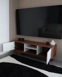 TV-bord ROCHESTER Brun/hvid
