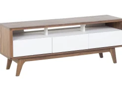 TV-bord SYRACUSE Brun/hvid