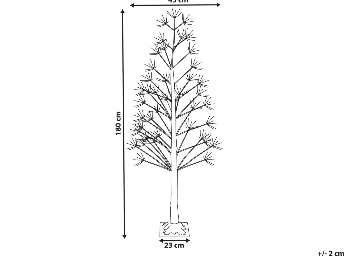 Udendørs dekoration LED ALBIONI Træ 180 cm Hvid