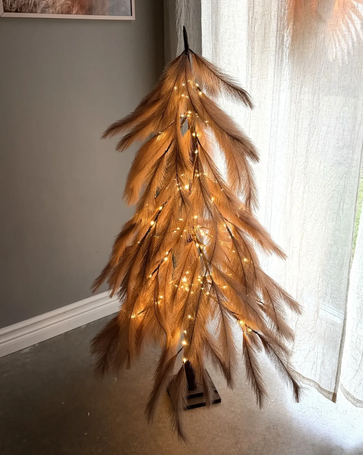 Udendørs dekoration LED BIFROST Juletræ 123 cm Beige