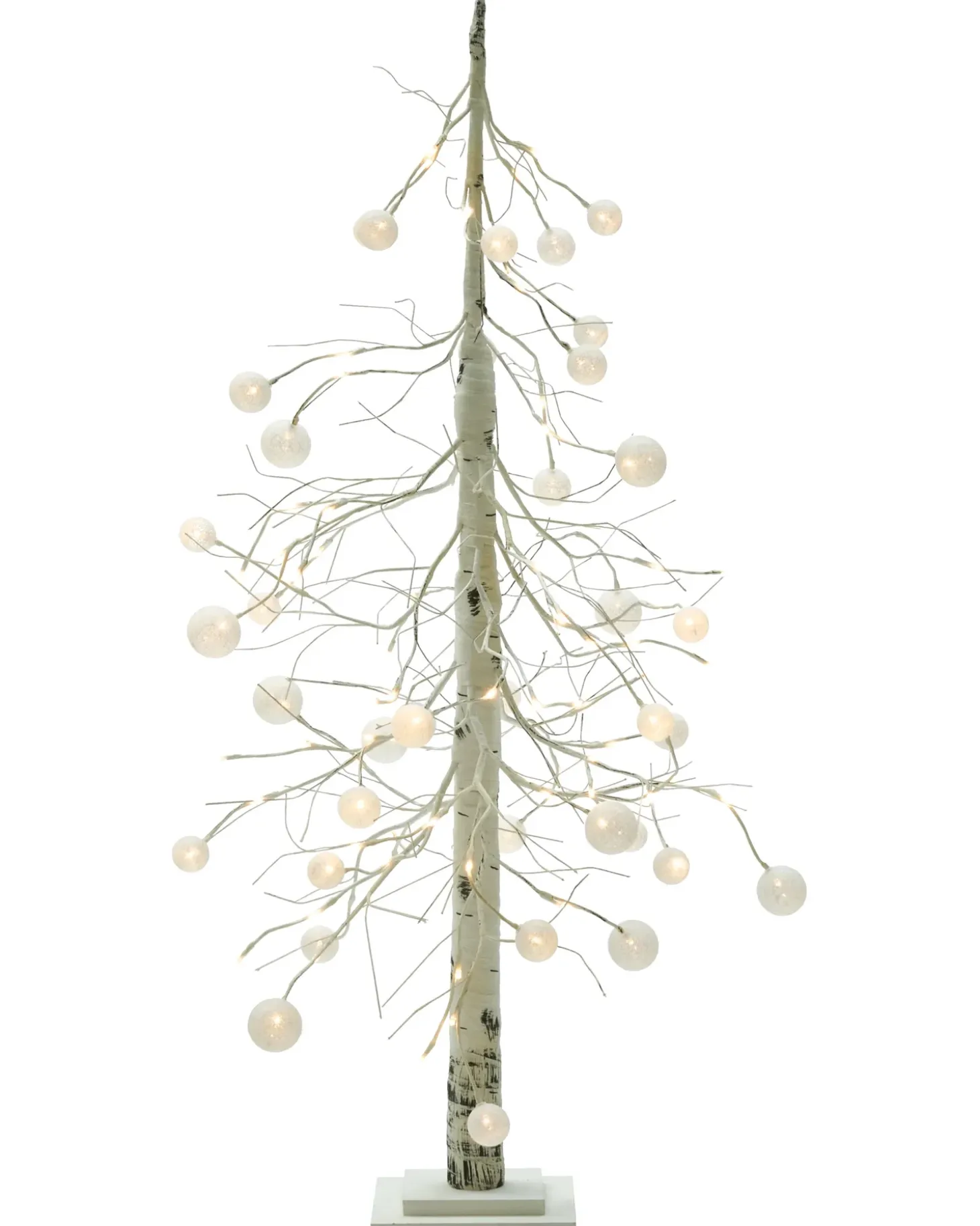 Udendørs dekoration LED HOLAR Juletræ 122 cm Hvid
