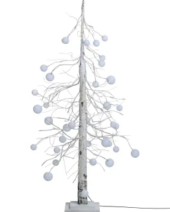 Udendørs dekoration LED HOLAR Juletræ 122 cm Hvid