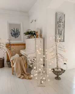 Udendørs dekoration LED HOLAR Juletræ 122 cm Hvid