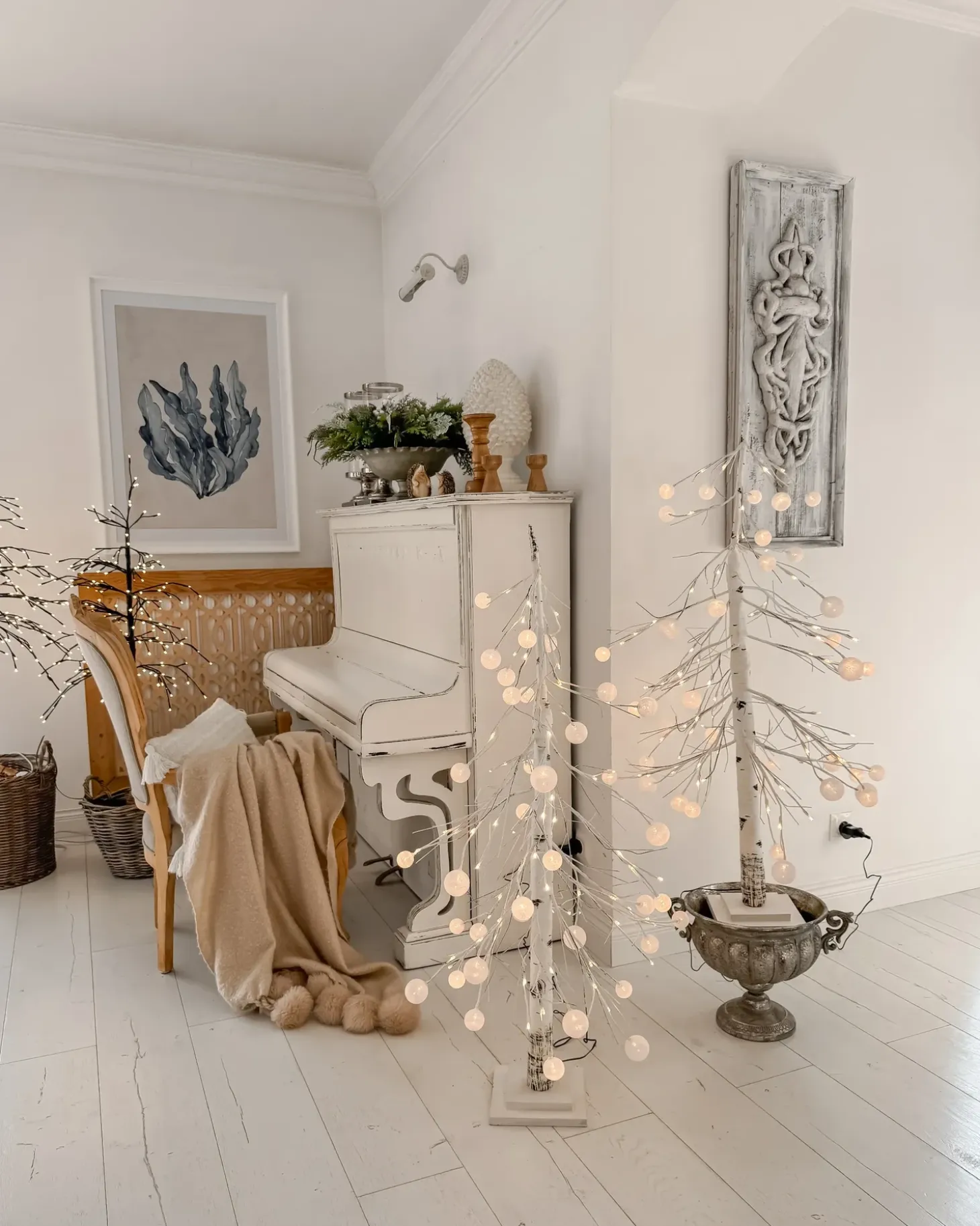 Udendørs dekoration LED HOLAR Juletræ 122 cm Hvid