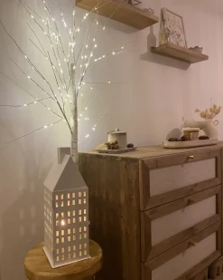 Udendørs dekoration LED LAPPI Juletræ 160 cm Hvid